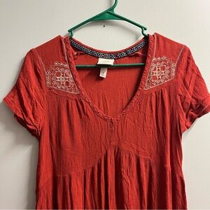 Knox Rose Red Hippie Dress
